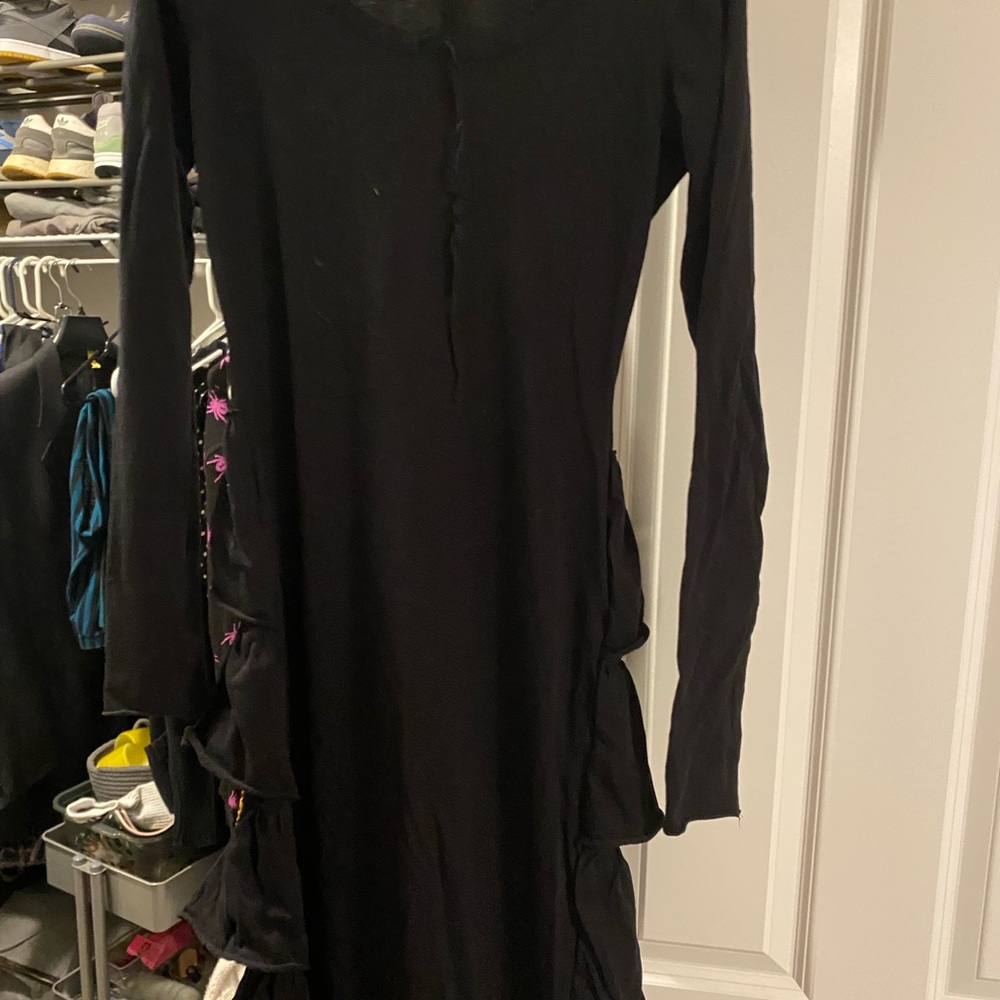 BETSEY Johnson  Black Long Sleeve Dress. Scoop neck. Knit. New with tags
